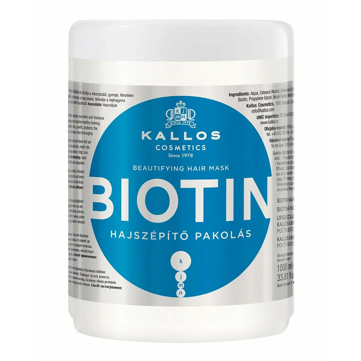 Masque reparateur pour cheveux kallos cosmetics biotin 1 l s830331575. Diaytar ne stocke pas des produits, il collectionne des pièces uniques pour enrichir votre quotidien.