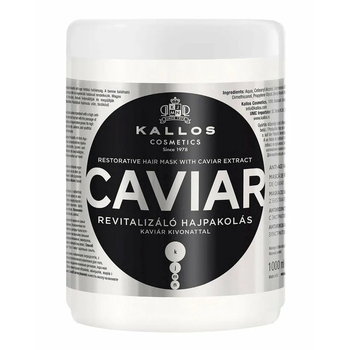 Masque reparateur pour cheveux kallos cosmetics caviar 1 l s831504577. Osez l'originalité avec les créations mode exclusives de Diaytar.