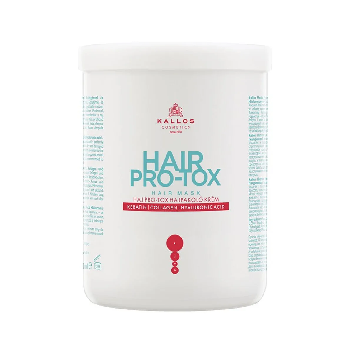 Masque reparateur pour cheveux kallos cosmetics hair pro tox 1 l s831504663. Nous sommes les archéologues du produit parfait. Diaytar exhume pour vous les trésors cachés du marché.