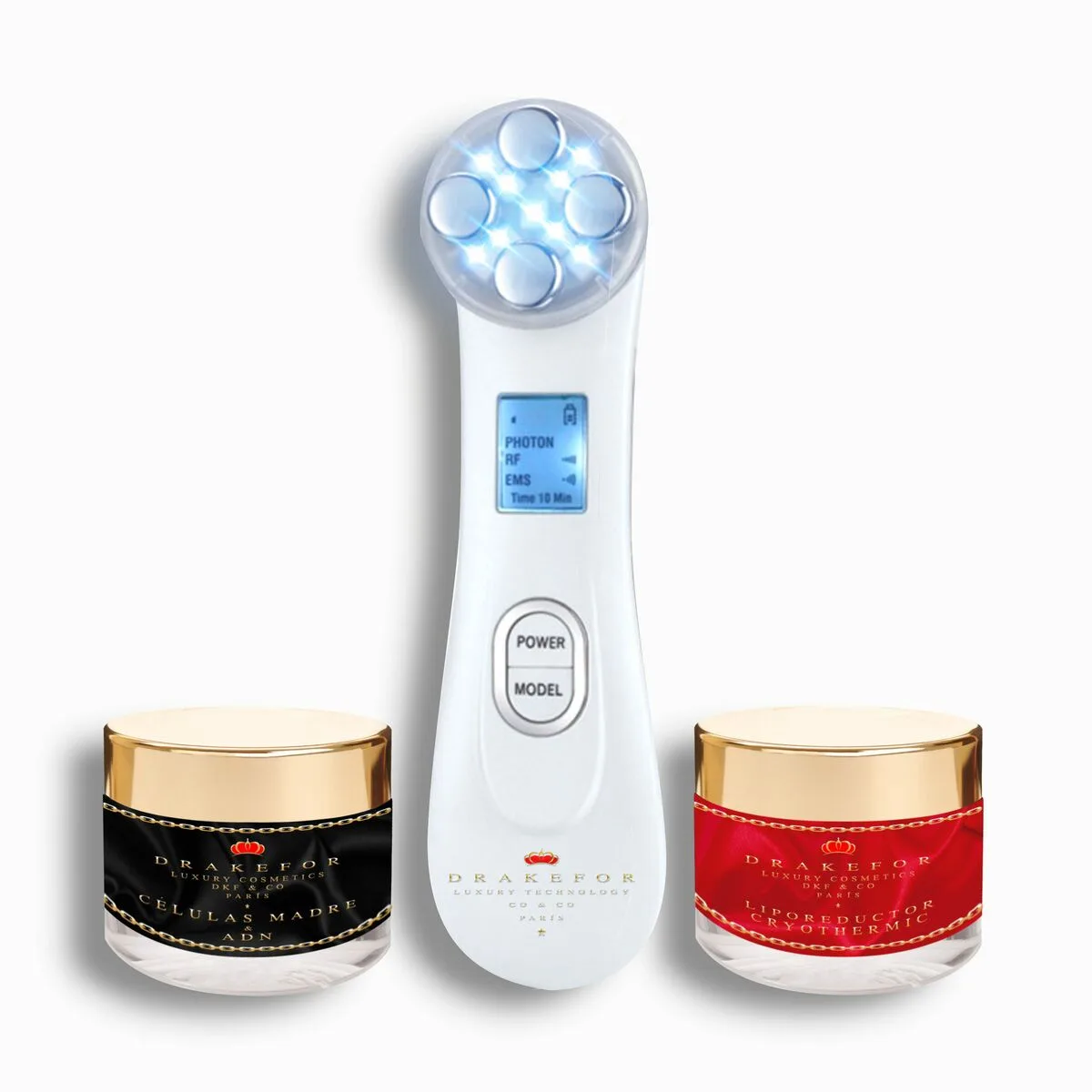 Masseur facial avec radiofrequence phototherapie et electrostimulation drakefor 9905 blanc 3 pieces d200002543. Notre raison d'être : vous faire économiser le plus précieux des resources : votre temps. Bienvenue sur Diaytar, les produits triés sur le volet.