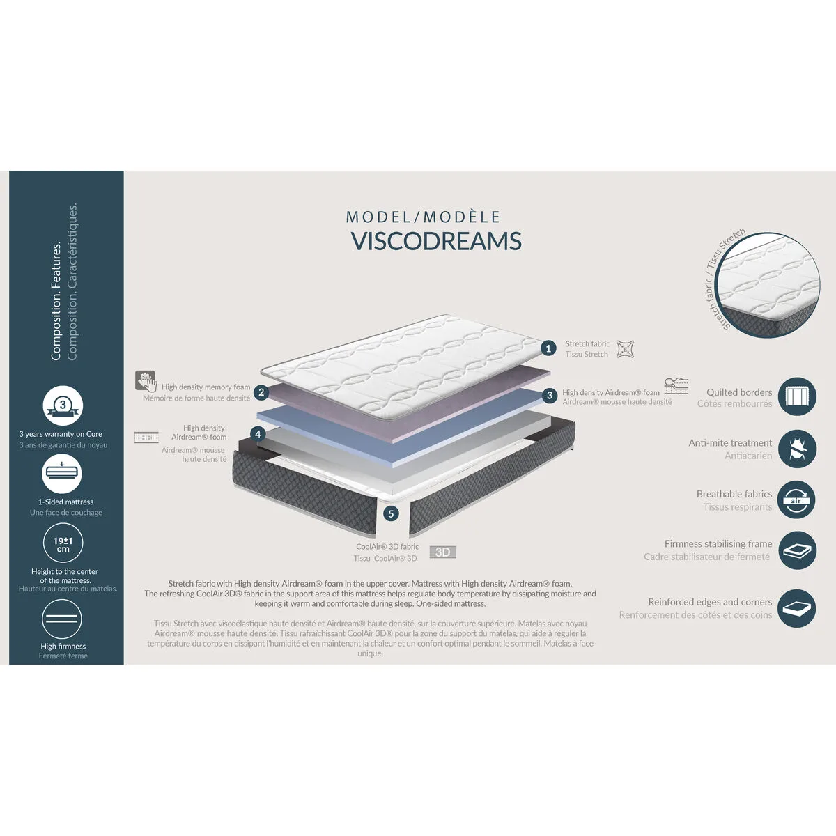 Matelas viscoelastique skydreams viscodreams s850036223 Matelas viscoelastique skydreams viscodreams s850036223. La chasse aux produits extraordinaires est ouverte. Diaytar vous donne les clés d'un univers shopping infini.