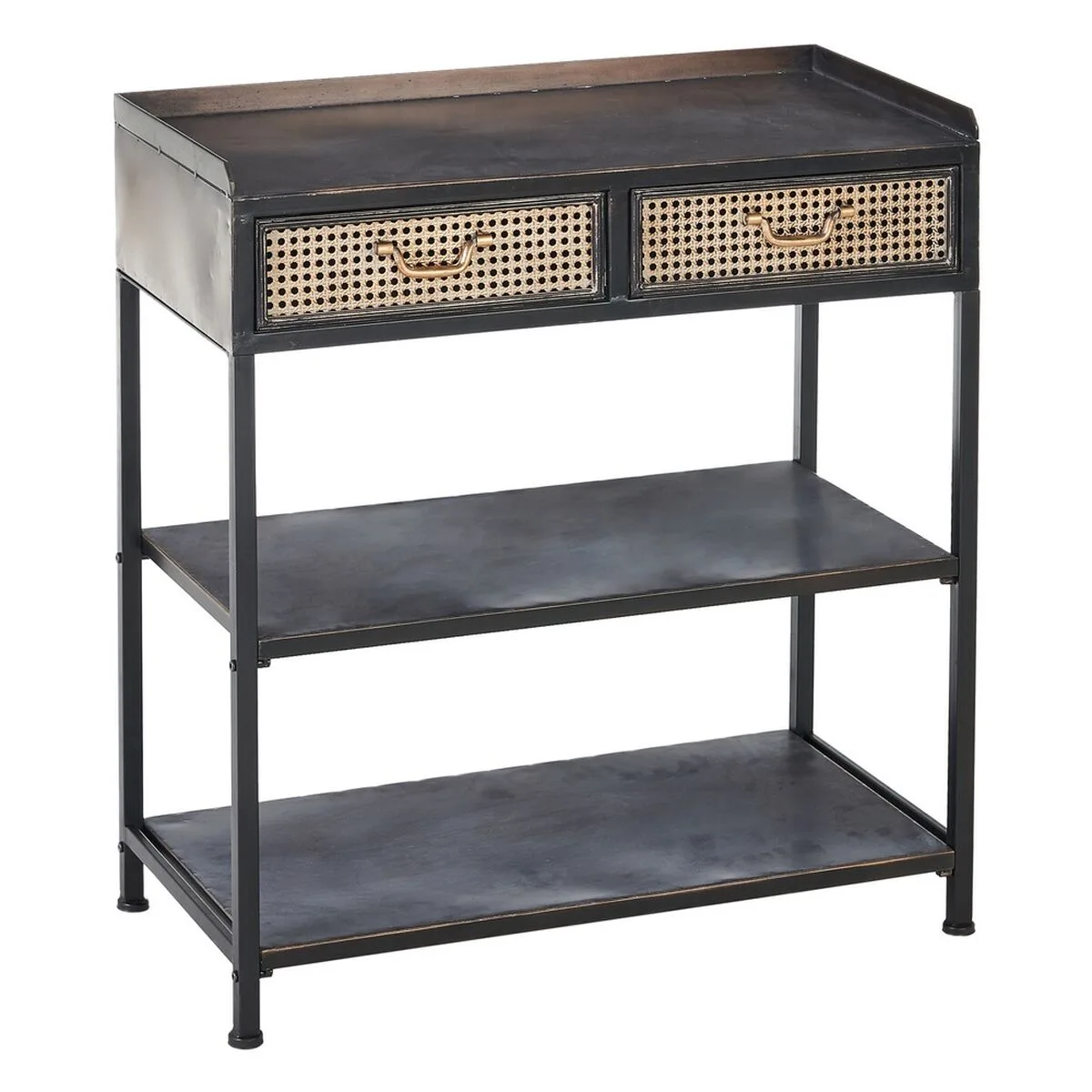Meuble d entree avec 2 tiroirs brick marron noir fer 75 5 x 38 x 85 cm s880425221. Diaytar, c'est la promesse de trouver ce produit parfait qui répondra à un besoin précis tout en étant un objet de désir