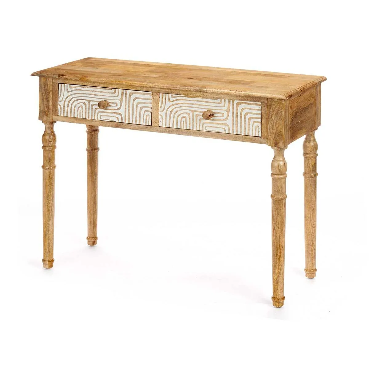 Meuble d entree avec 2 tiroirs gift decor 34 blanc marron 98 x 77 x 42 cm courbe s363204526. Diaytar s'engage à vous proposer une expérience shopping unique avec des produits généraux innovants, tendance et toujours à prix attractifs