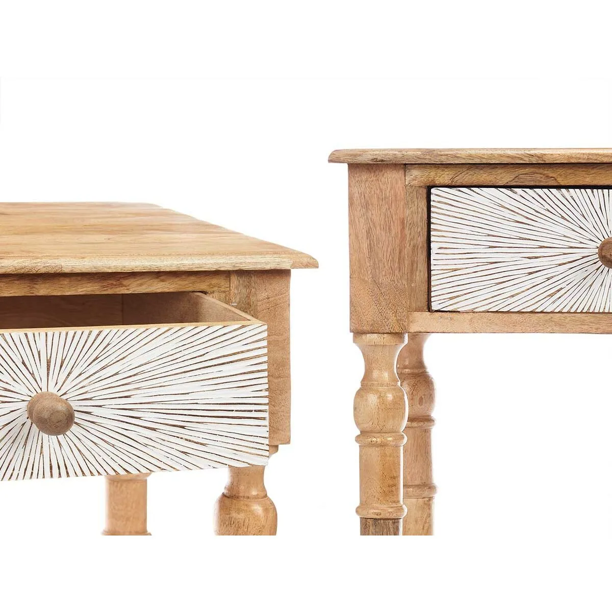 Meuble d entree avec 2 tiroirs gift decor 35 blanc marron 98 x 77 x 42 cm rayures s363204663. Diaytar réinvente votre quotidien avec des objets déco pleins de charme.