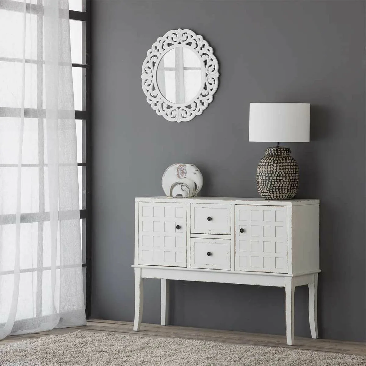 Meuble d entree avec tiroirs alexandra house living blanc 36 x 82 x 108 cm d163131355. Diaytar, le compagnon des esprits créatifs et exigeants en quête de produits généraux hors des sentiers battus