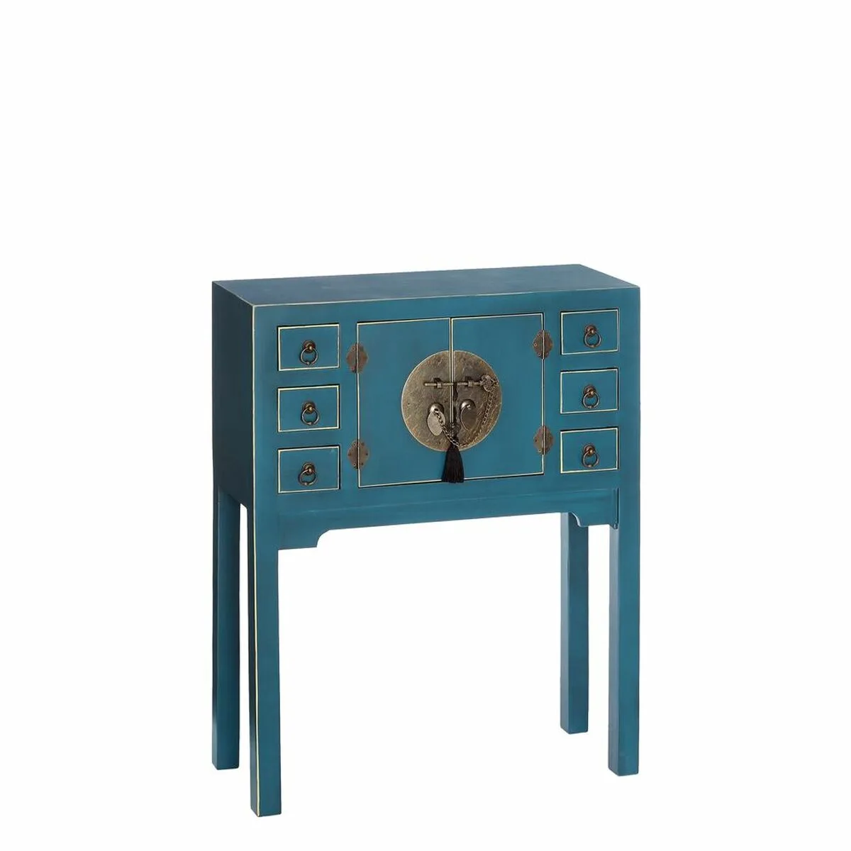 Meuble d entree oriente bleu dore 63 x 26 x 80 cm s880004522. Bienvenue chez Diaytar, où l'élégance rencontre l'innovation avec nos produits électroniques dernier cri et nos créations maison exclusives