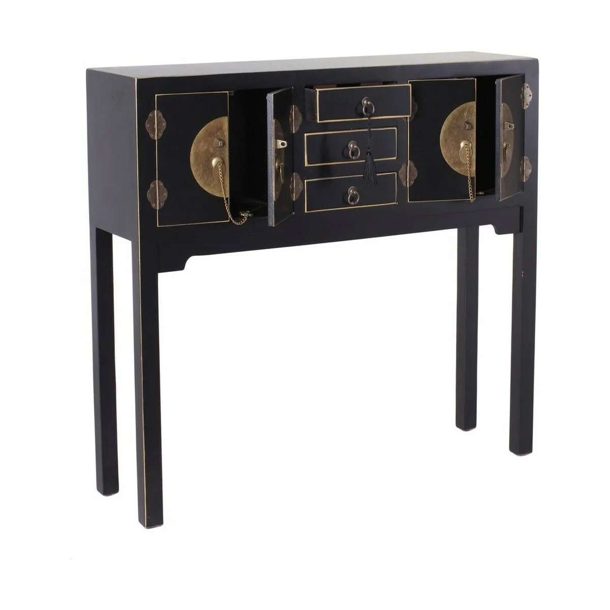 Meuble d entree oriente noir dore 95 x 26 x 90 cm s880000759. Nos stylistes Diaytar dénichent pour vous les pépites de la saison.