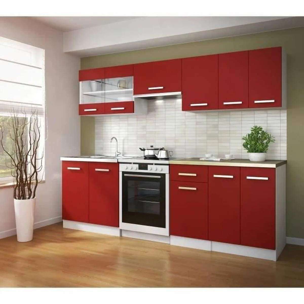 Meuble de cuisine rouge pvc verre plastique melamine 80 x 31 x 55 cm s715230542. Diaytar, c'est le compagnon de ceux qui aiment prendre soin d'eux et de leur intérieur avec des produits choisis avec amour.
