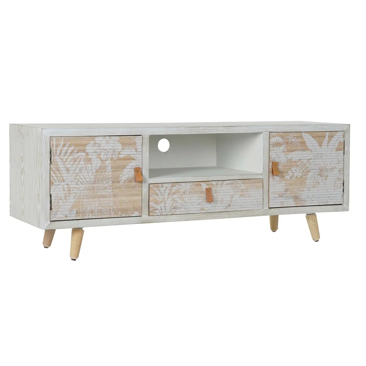 Meubles de television dkd home decor blanc bois bambou 140 x 40 x 51 cm s302319275. Diaytar Mode : Où l'élégance rencontre l'originalité pour un style unique.