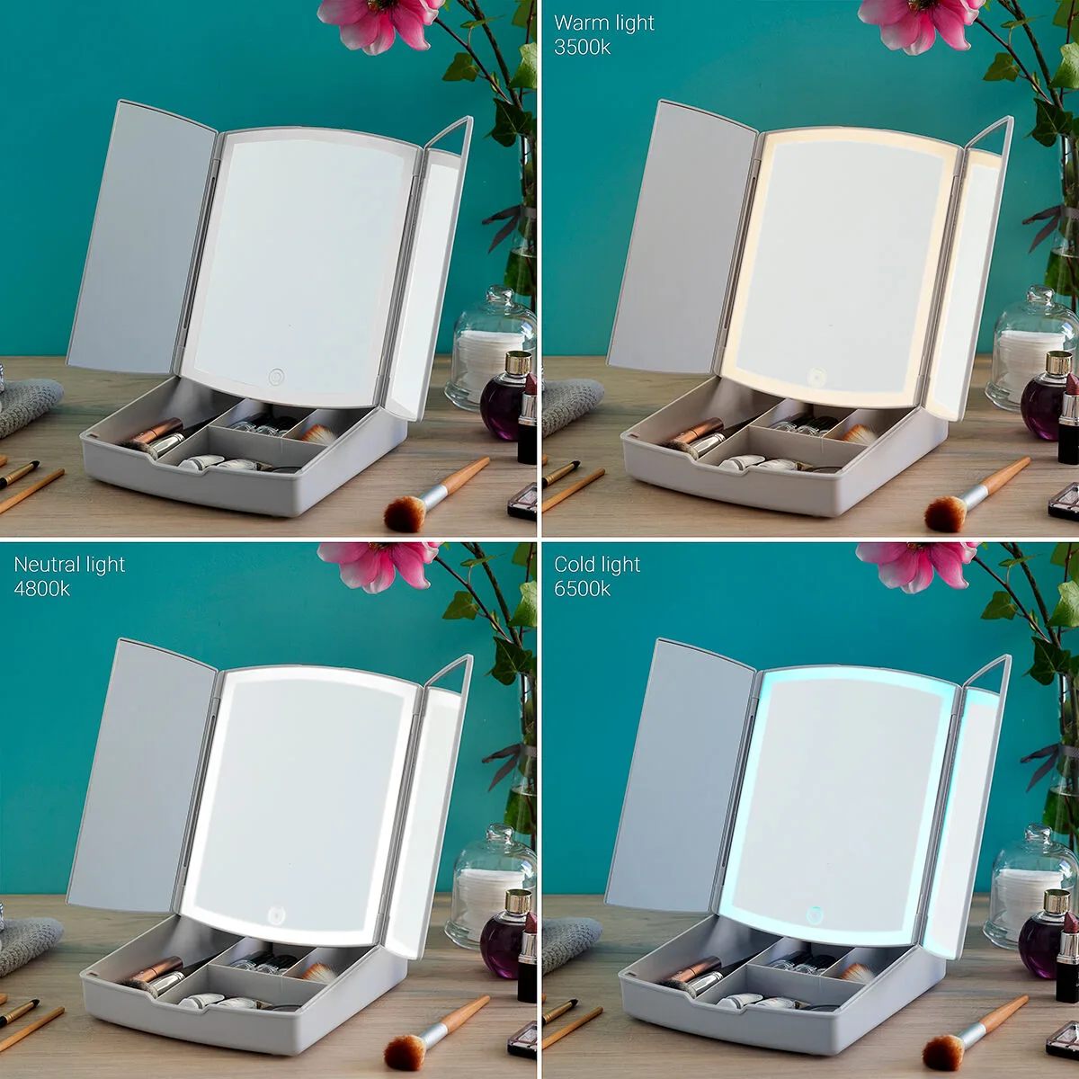 Miroir led pliable avec organisateur de maquillage 3 en 1 panomir innovagoods v010340262. Diaytar, c'est la vitrine ultime des produits qui comptent vraiment, ceux qui simplifient et embellissent existant.