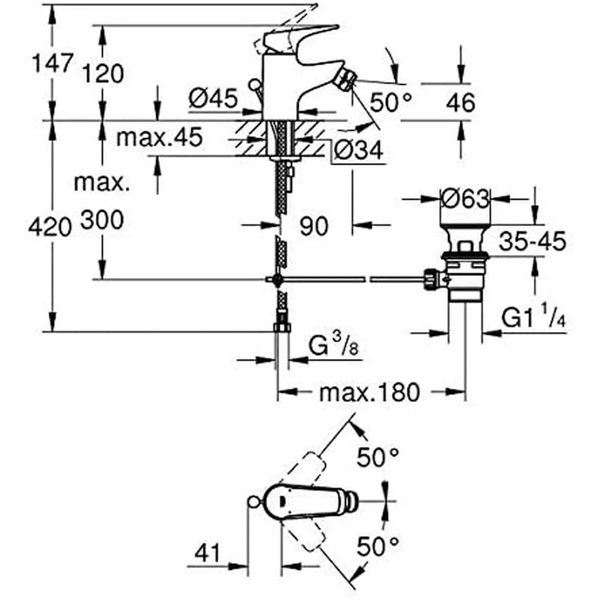 Mitigeur grohe 23770000 bidet sanitaire s717235590. Diaytar cultive l'art du bien-être à travers ses produits soigneusement choisis.
