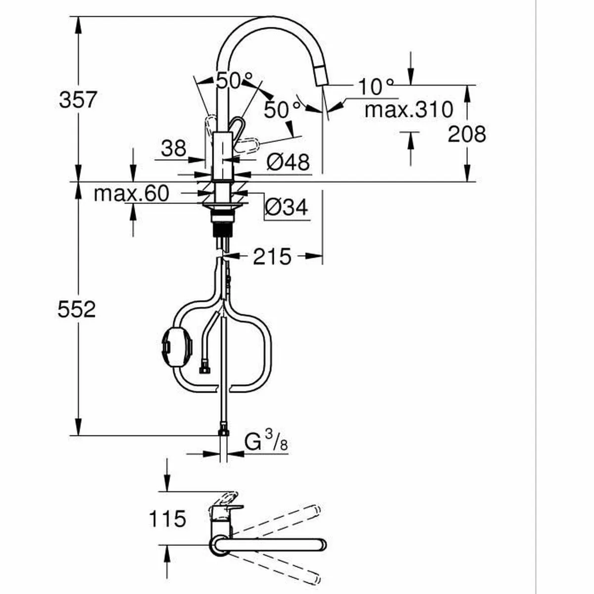 Mitigeur grohe start flow 30569000 laiton forme en c s719346651. Diaytar, le nom qui garantit que chaque produit, du plus technologique au plus basique, a été choisi avec goût et exigence