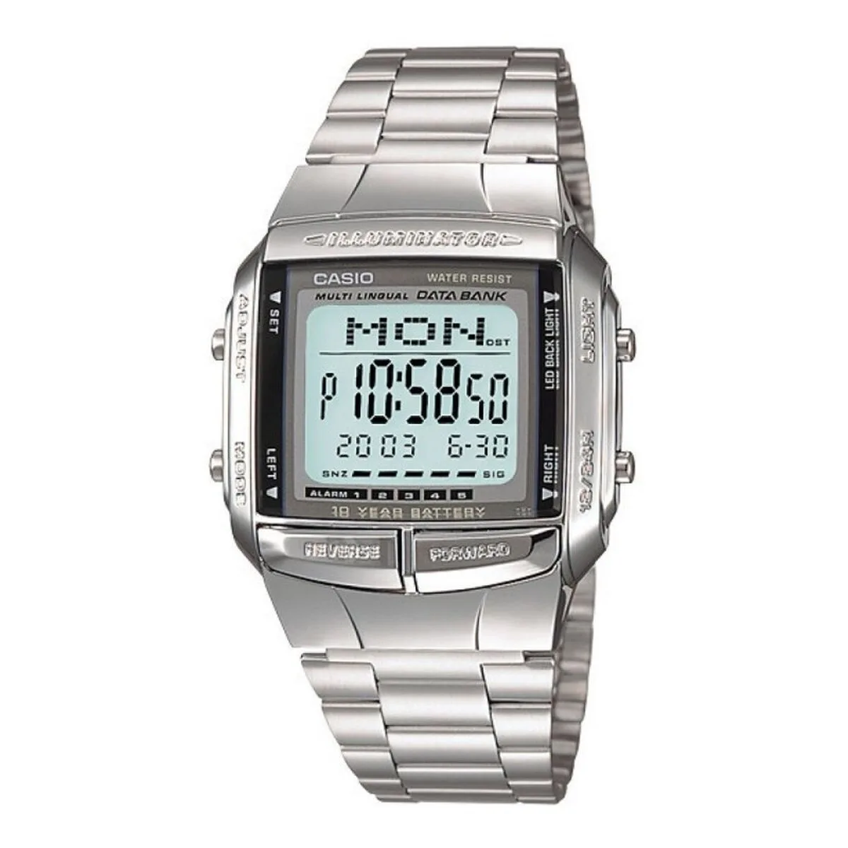 Montre homme casio databank argente o 38 mm s723142081. Style et élégance se conjuguent parfaitement dans notre rayon mode Diaytar.