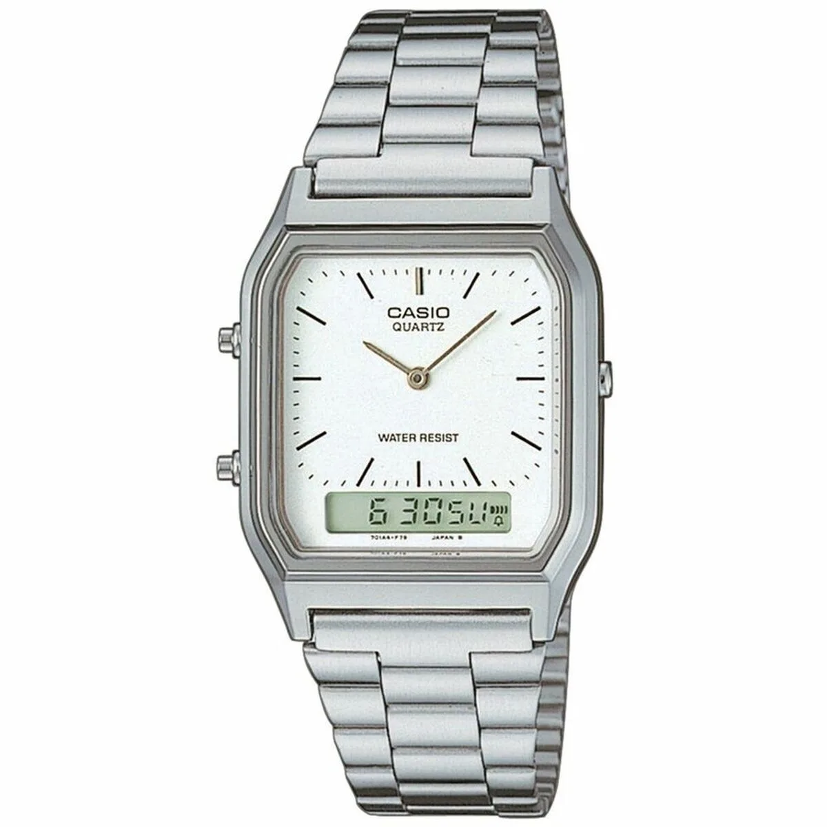 Montre unisexe casio aq 230a 7dmqyes blanc argente o 38 5 mm o 29 mm s721330550. Diaytar, c'est la convergence entre votre style unique et notre sélection infinie de produits qui lui correspondent.
