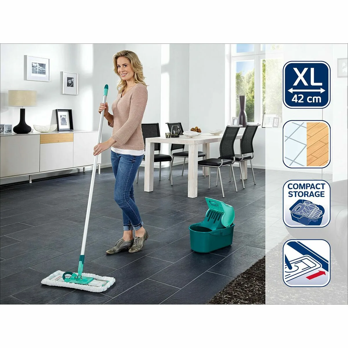 Mop with bucket leifheit 55092 bleu gris microfibre s9111938994. Diaytar pense global, shoppe local : une plateforme généraliste avec une approche curated pour un public international