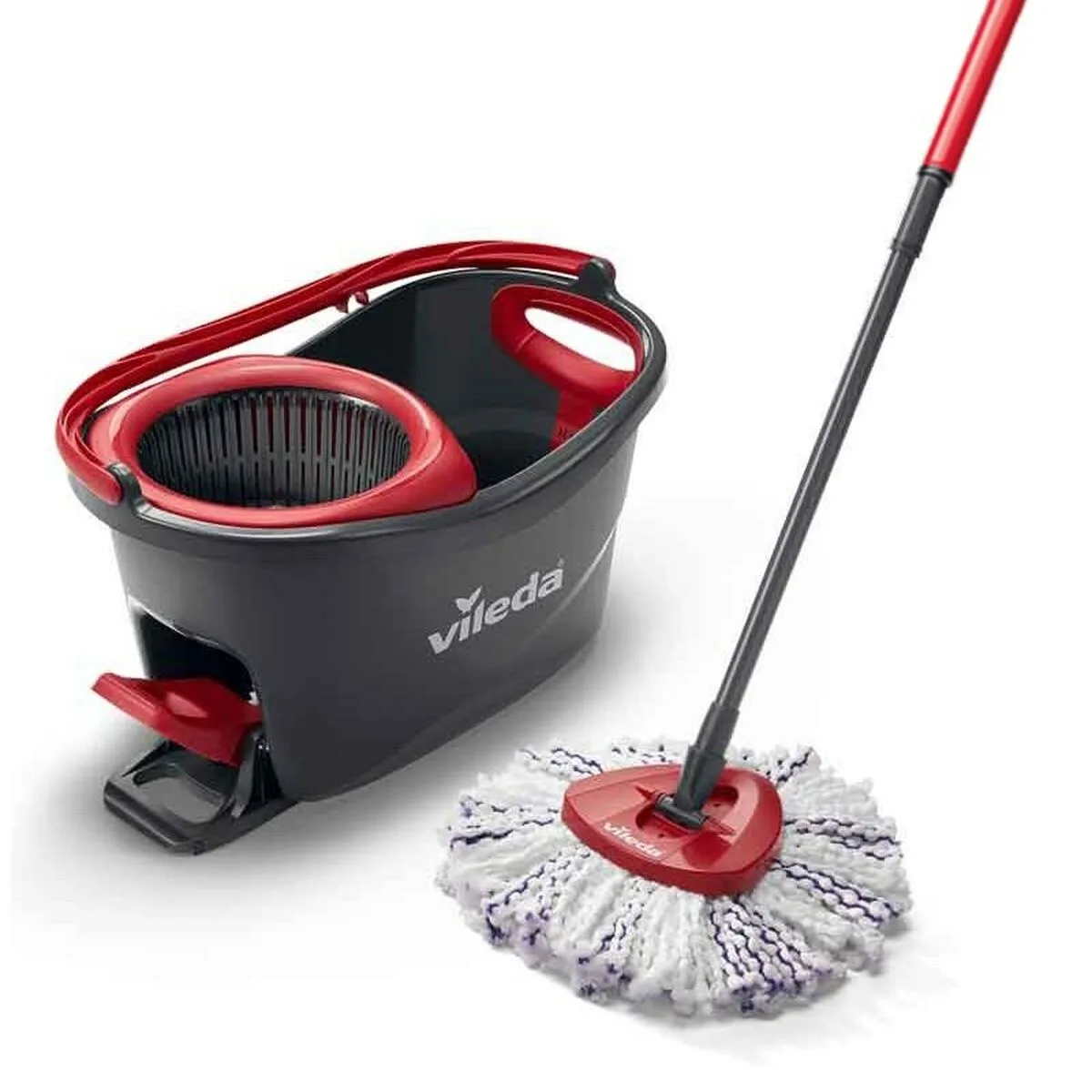 Mop with bucket vileda 167751 noir rouge microfibre plastique s912670065. Diaytar a fait le pari de la transparence : nous vous disons tout sur l'origine et la conception de nos produits.