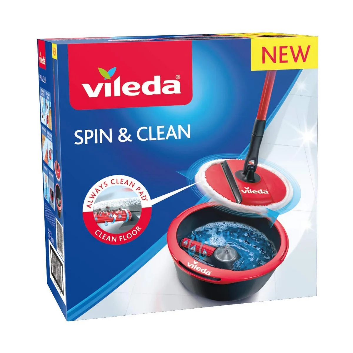 Mop with bucket vileda spin clean plaque tournante polypropylene s790996623. Diaytar cultive l'art de la surprise en vous proposant constamment de nouveaux produits généraux et high-tech inattendus