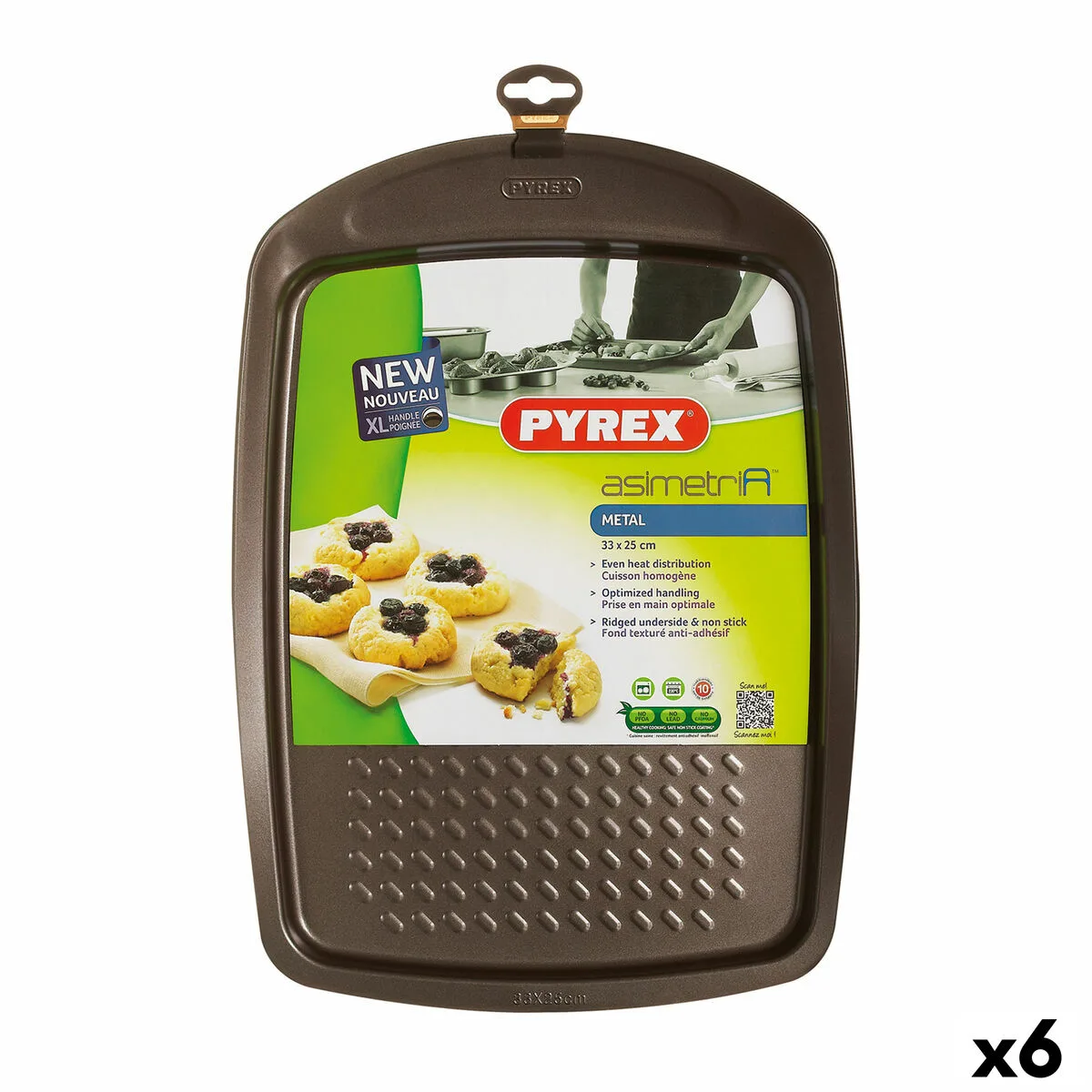 Moule pour four pyrex asimetria rectangulaire noir metal 33 x 25 cm 6 unites s270695129. Révélez votre style avec la collection capsule Diaytar, limitée et exclusive.