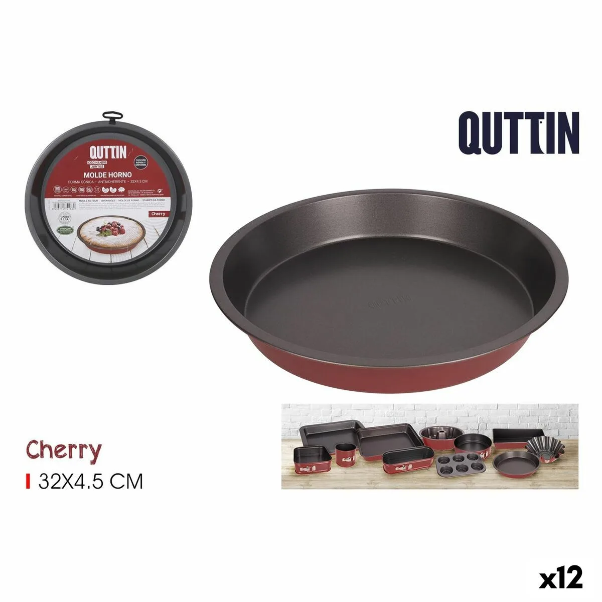 Moule pour four quttin cherry acier au carbone 32 x 32 x 5 cm 12 unites s223040328. Diaytar, c'est la certitude de faire un choix judicieux. Chaque produit dans notre catalogue a passé nos tests exigeants.