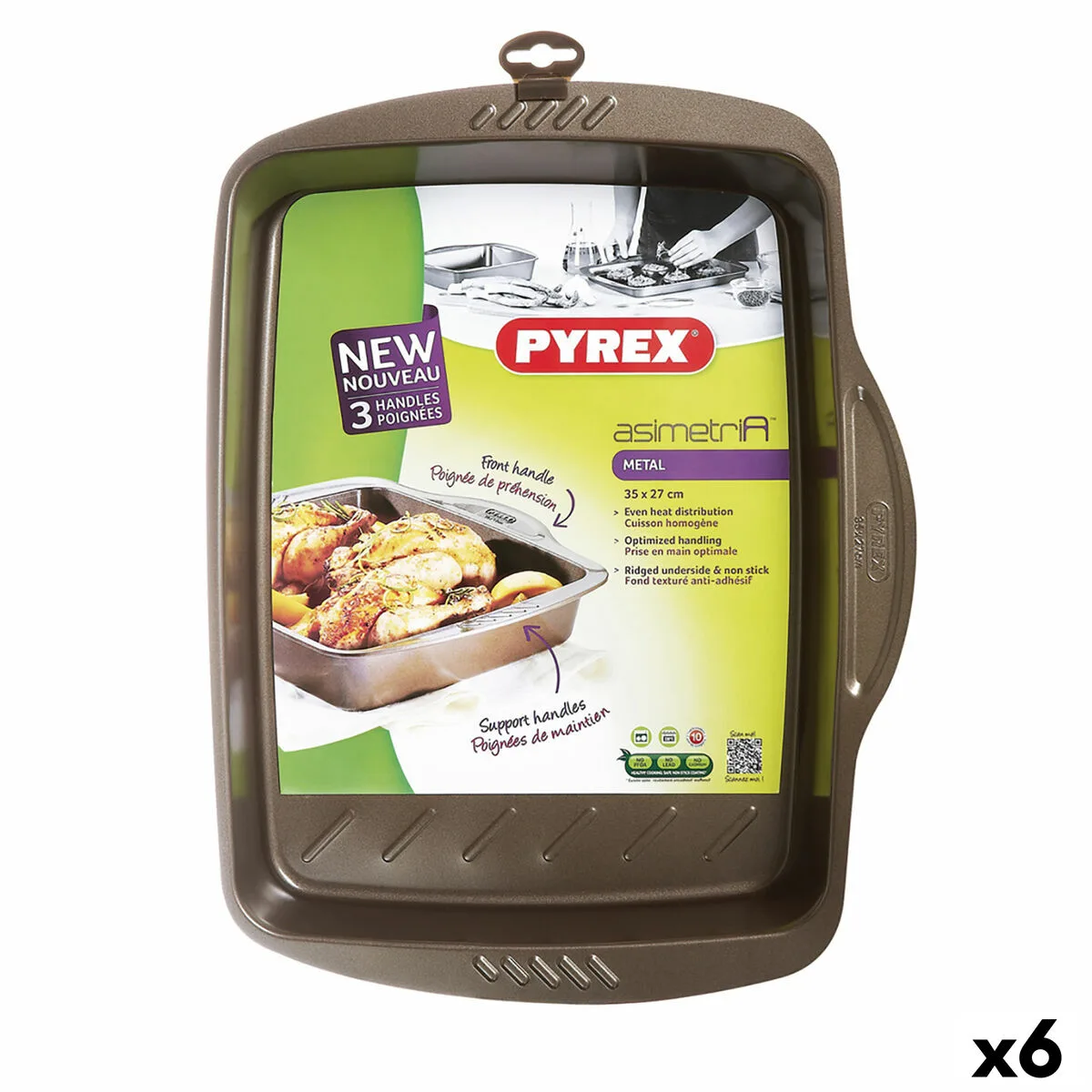Moule rectangulaire pyrex asimetria noir metal 35 x 27 cm rectangulaire 6 unites s270695915. Diaytar, c'est la promesse de trouver ce produit parfait qui répondra à un besoin précis tout en étant un objet de désir