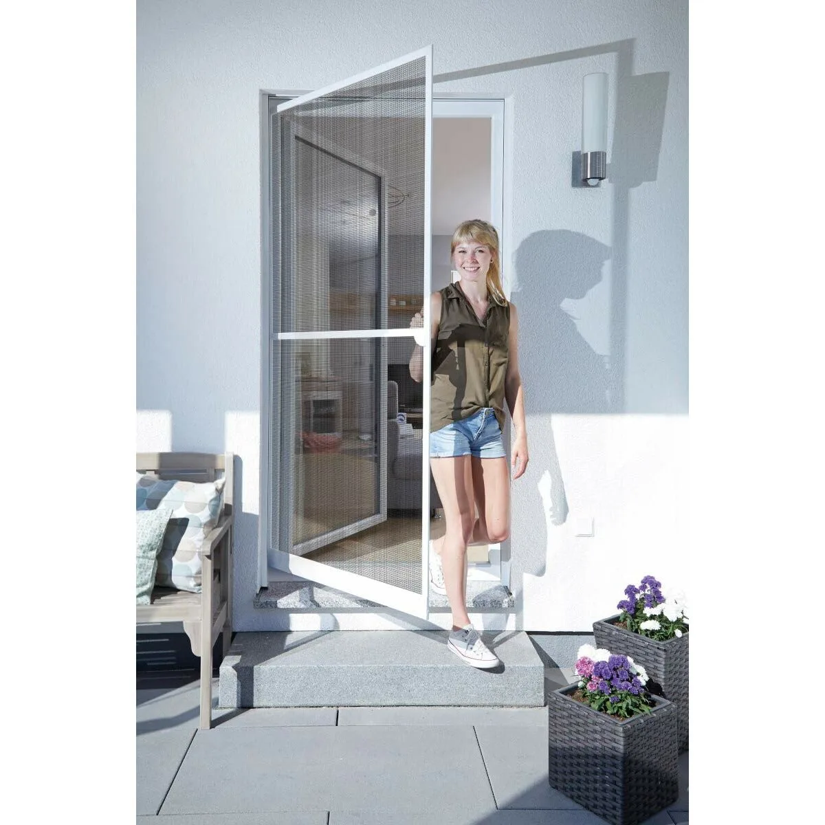 Moustiquaire schellenberg porte fibre de verre aluminium blanc 100 x 210 cm s790456297. Osez l'originalité avec les créations mode exclusives de Diaytar.