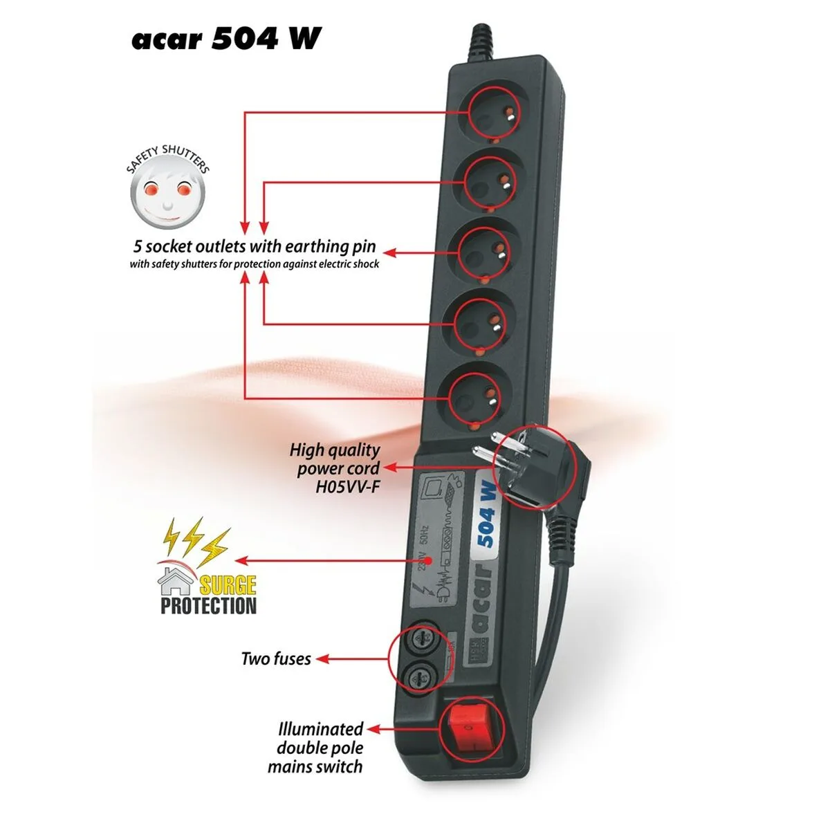 Multiprise 5 prises avec interrupteur acar w0073 3 m s9111903774. Chez Diaytar, la tendance n'est pas qu'une question d'apparence, c'est une question de fonctionnalité et d'innovation