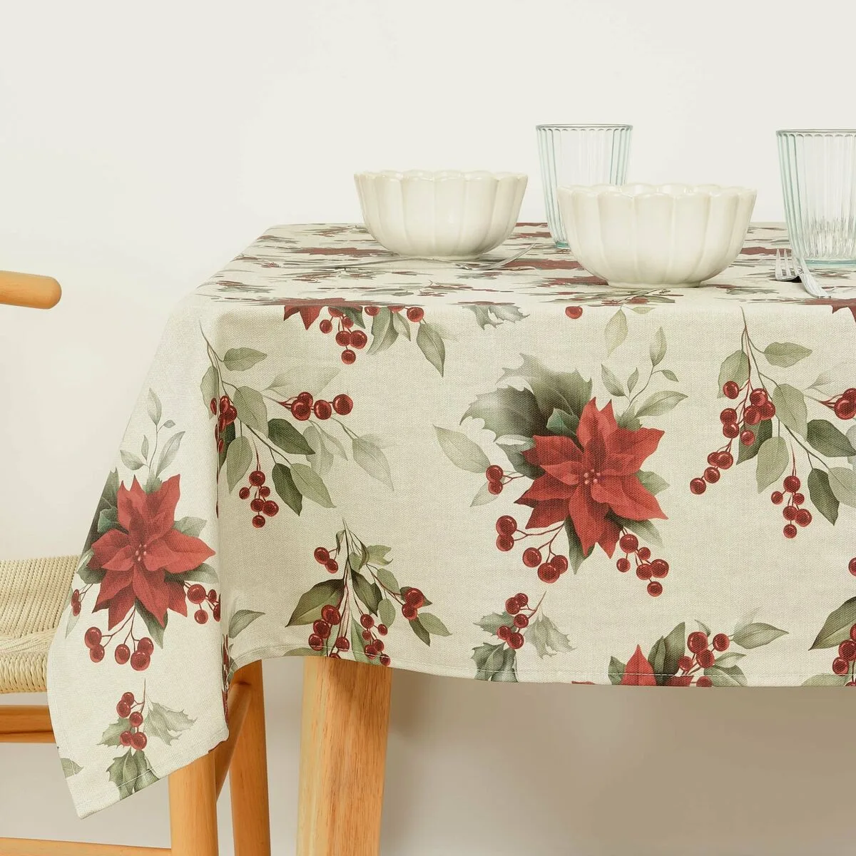 Nappe enduite antitache belum christmas rouge vert lin 200 x 150 cm s980211760. Votre boutique de confiance Diaytar vous accompagne dans tous vos projets.