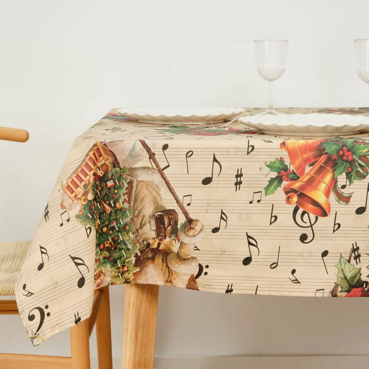 Nappe enduite antitache belum christmas sheet music noir rouge vert lin 200 x 150 cm s980220796. Diaytar réinvente votre quotidien avec des objets déco pleins de charme.