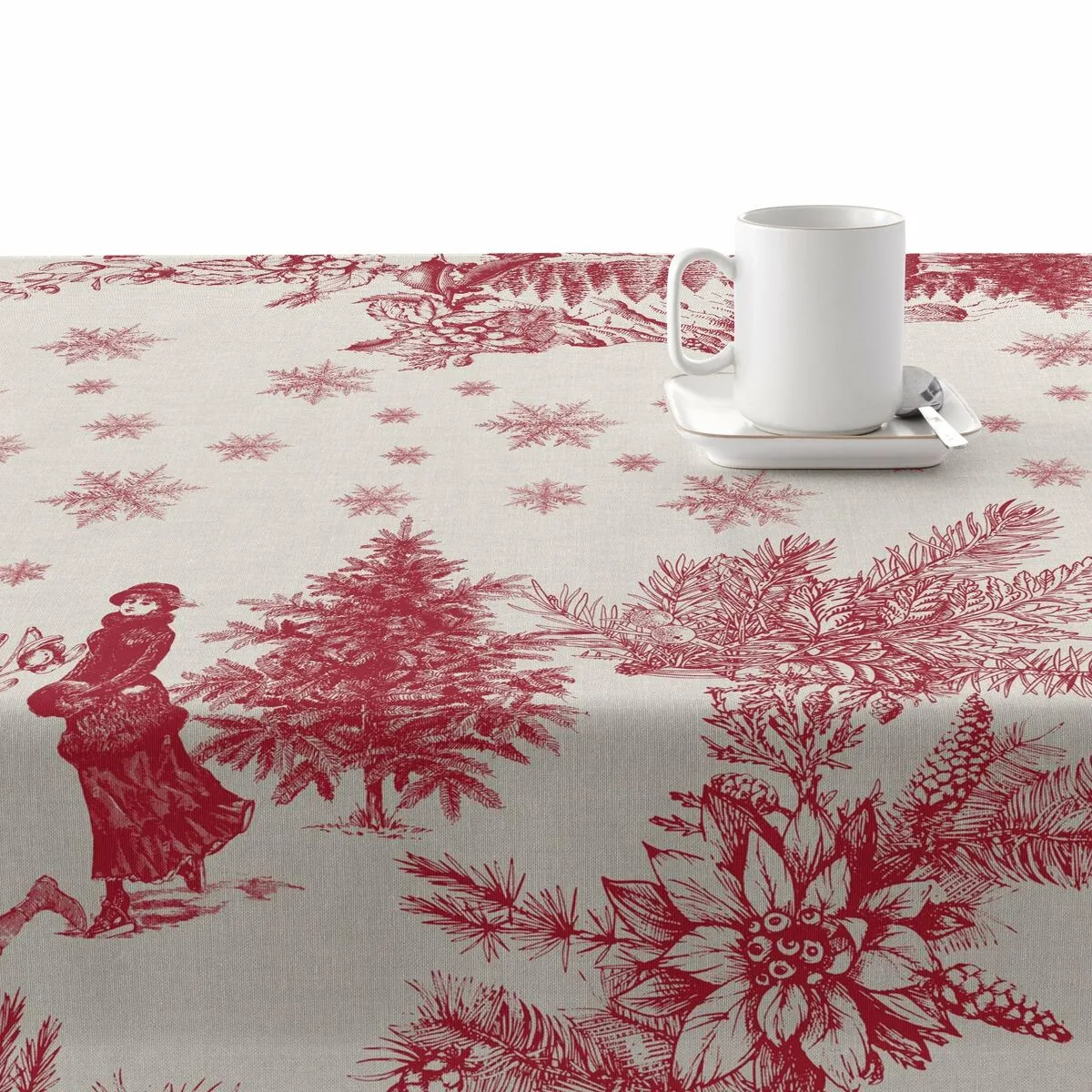 Nappe enduite antitache belum christmas toile rouge lin 250 x 140 cm s980223353. Diaytar pense global, shoppe local : une plateforme généraliste avec une approche curated pour un public international
