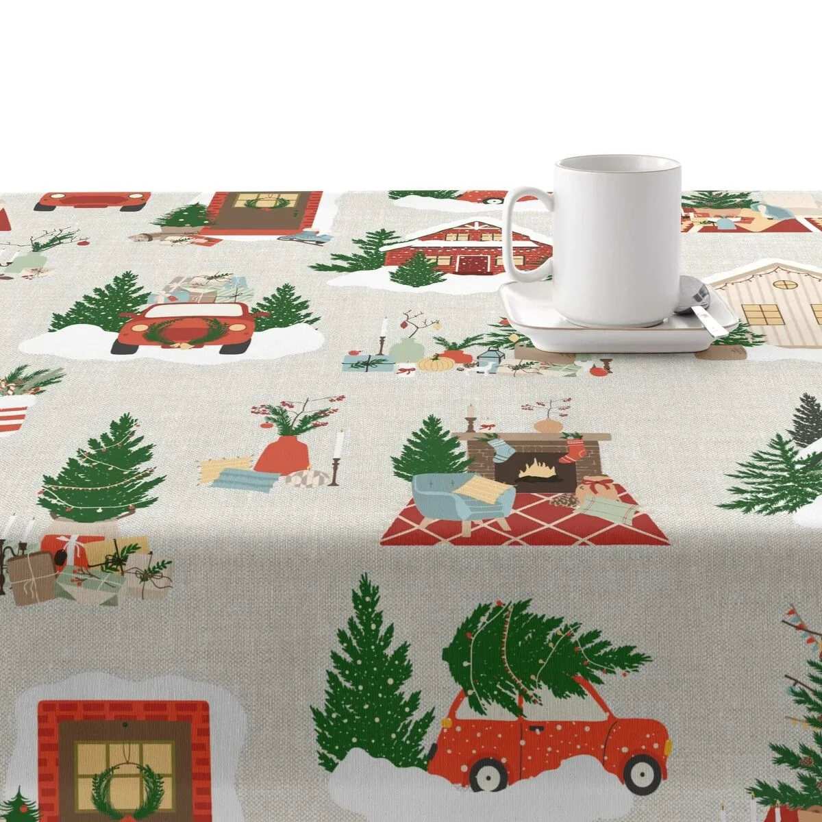 Nappe enduite antitache belum merry christmas multicouleur 300 x 150 cm s980262468. Votre garde-robe mérite le style Diaytar - Découvrez nos nouveautés !