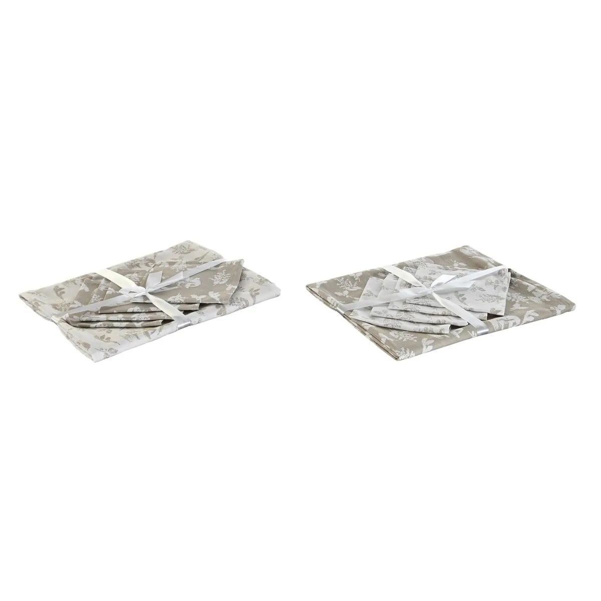 Nappe et serviettes de table dkd home decor 2 unites 150 x 150 x 0 5 cm beige blanc marron clair s304106755. Diaytar Home : Créez l'atmosphère parfaite dans chaque pièce de votre maison.