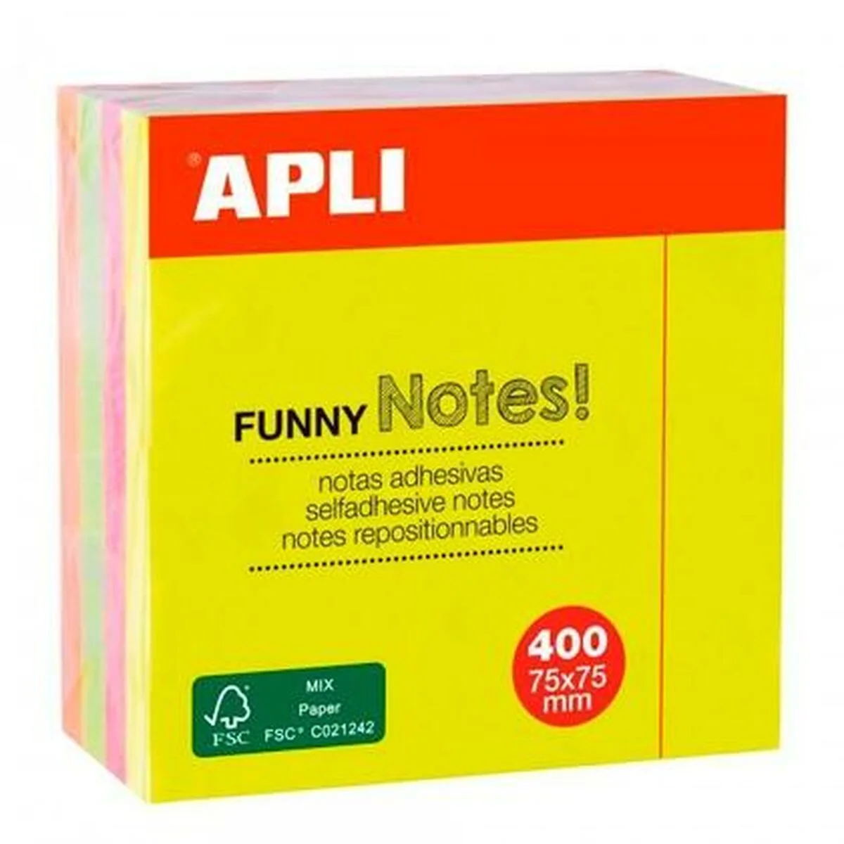 Notes adhesives apli funny multicouleur 75 x 75 mm 48 unites s843388636. Diaytar vous habille de la tête aux pieds avec goût et raffinement.