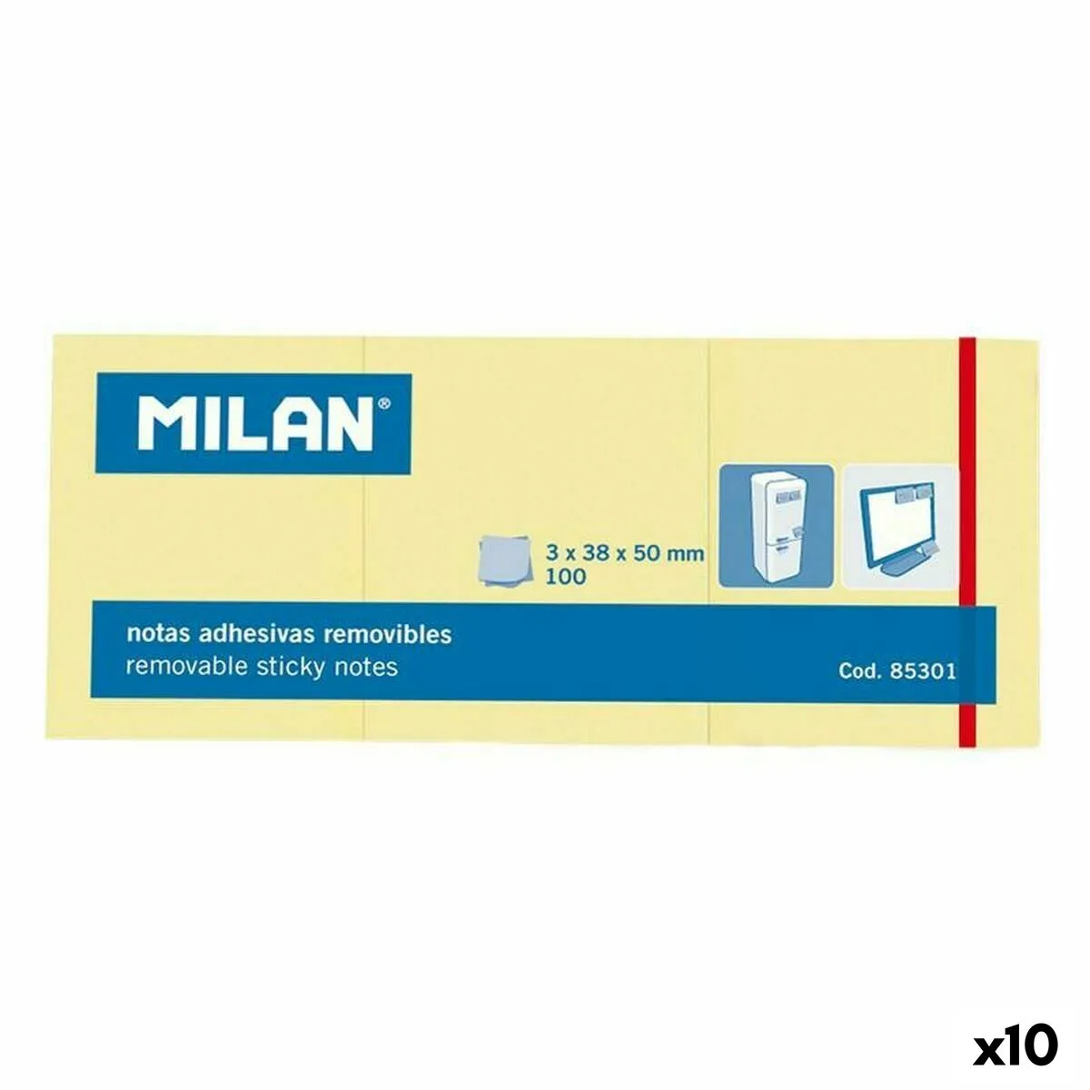 Notes adhesives milan 3 in 1 jaune 38 x 50 mm 10 unites s842223169. Diaytar : Votre guide shopping pour une sélection exigeante de produits tendance, technologiques et domestiques