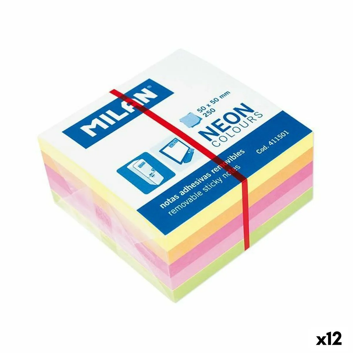 Notes adhesives milan neon colours multicouleur 50 x 50 mm 12 unites s842913167. Osez l'originalité avec les créations mode exclusives de Diaytar.