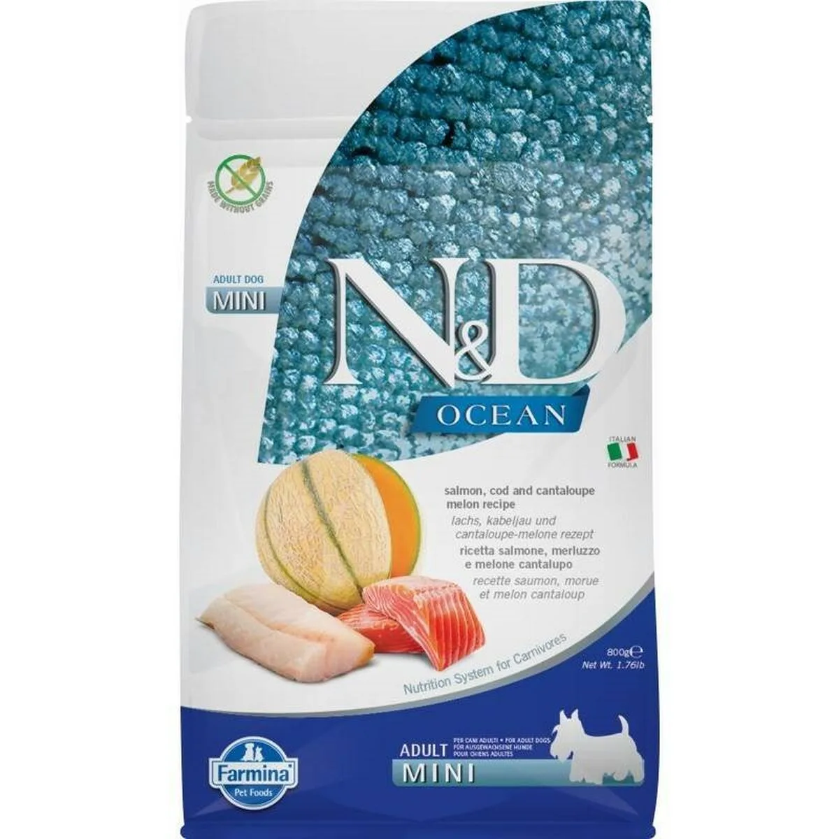 Nourriture farmina n d ocean adulte melon saumon poisson morue 800 g s910890324. Rejoignez la communauté Diaytar et vivez une expérience shopping unique.