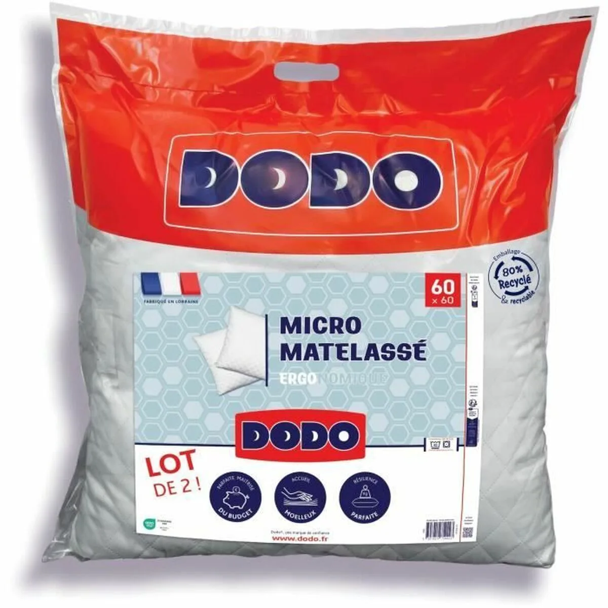 Oreiller dodo blanc 60 x 60 cm 2 unites s7101625279. L'expérience Diaytar : une interface fluide pour découvrir une multitude de produits alignés avec les tendances actuelles