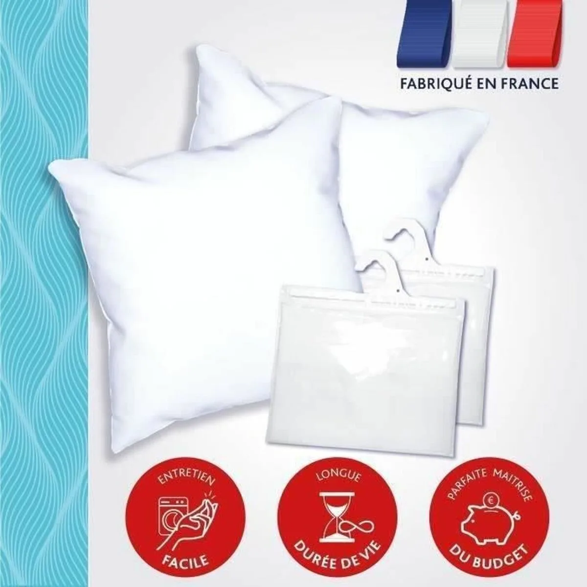 Oreiller dodo blanc 60 x 60 cm 2 unites s719177016. Diaytar, c'est votre passeport pour un tour du monde des produits les plus inspirants, sans quitter votre canapé.