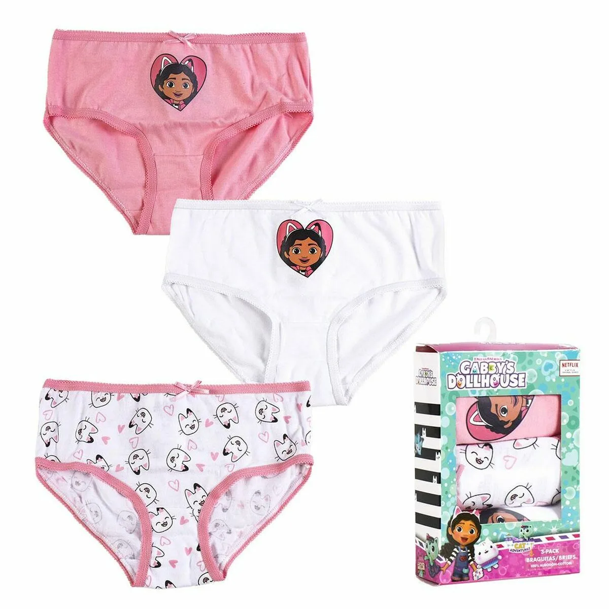 Pack de culottes pour fille gabby s dollhouse 3 unites multicouleur s073717698. Style et élégance se conjuguent parfaitement dans notre rayon mode Diaytar.