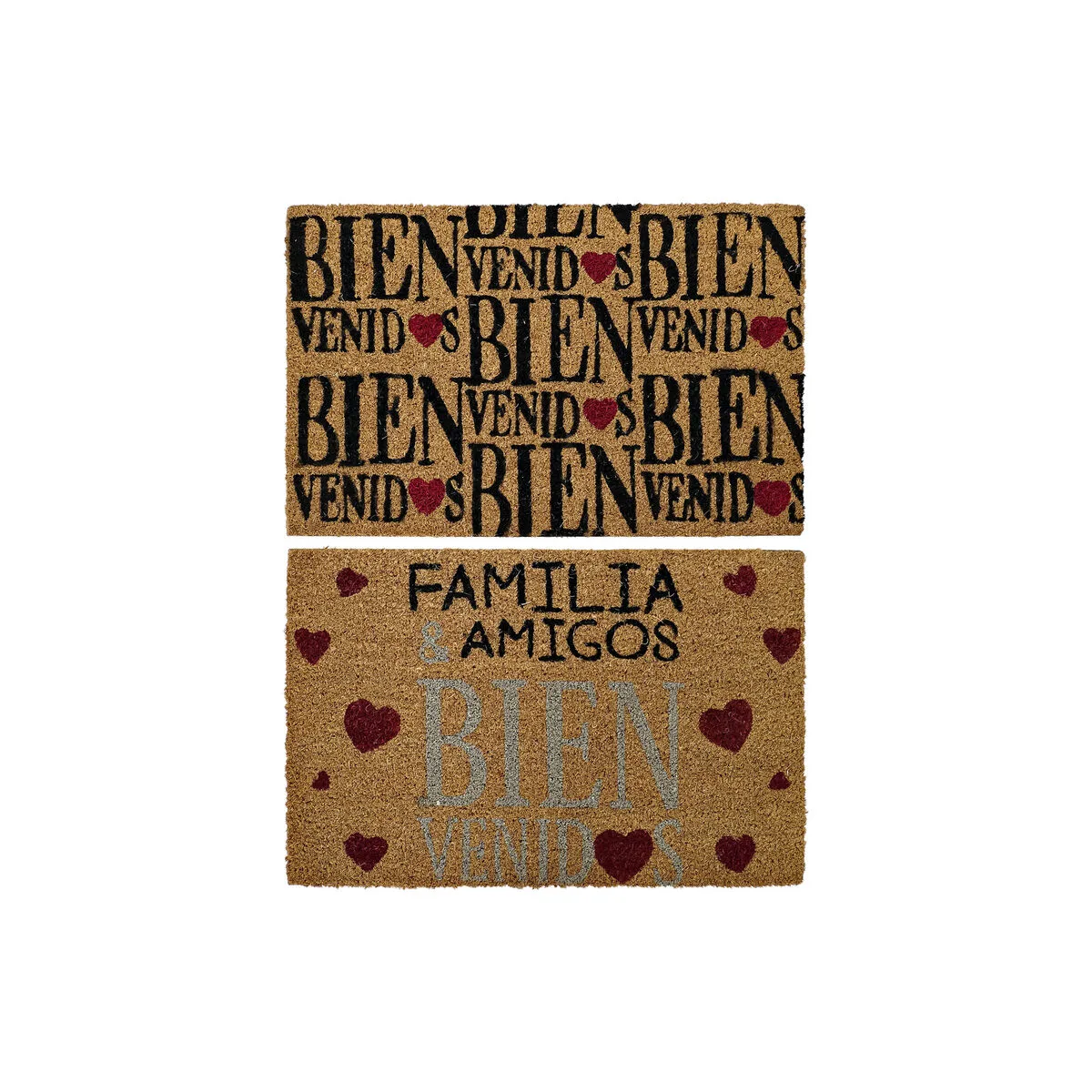 Paillasson dkd home decor rouge noir marron caoutchouc 2 unites urbaine fibres de coco 60 x 40 x 1 5 cm s303029059. La qualité Diaytar : un engagement, une promesse, une satisfaction garantie.