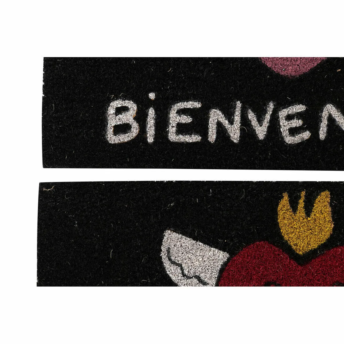 Paillasson dkd home decor rouge noir rose caoutchouc blanc 2 unites fibres de coco 60 x 40 x 1 5 cm s303027819. Notre mission : éradiquer le superflu pour ne vous proposer que l'essentiel... mais en beaucoup plus stylé. Bienvenue chez Diaytar.