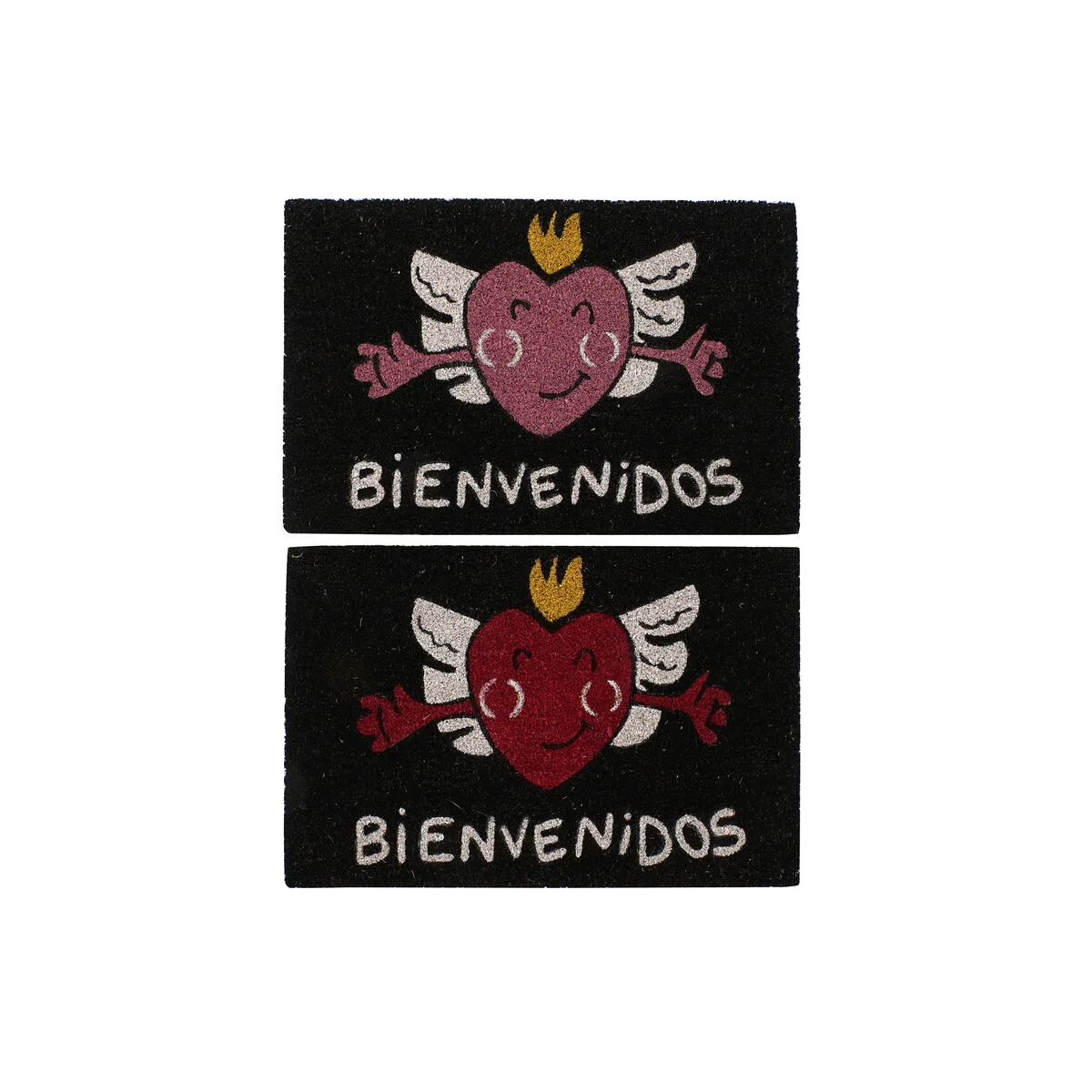 Paillasson dkd home decor rouge noir rose caoutchouc blanc 2 unites fibres de coco 60 x 40 x 1 5 cm s303027894. Diaytar : Votre destination shopping en ligne pour découvrir les dernières tendances et produits généraux soigneusement sélectionnés