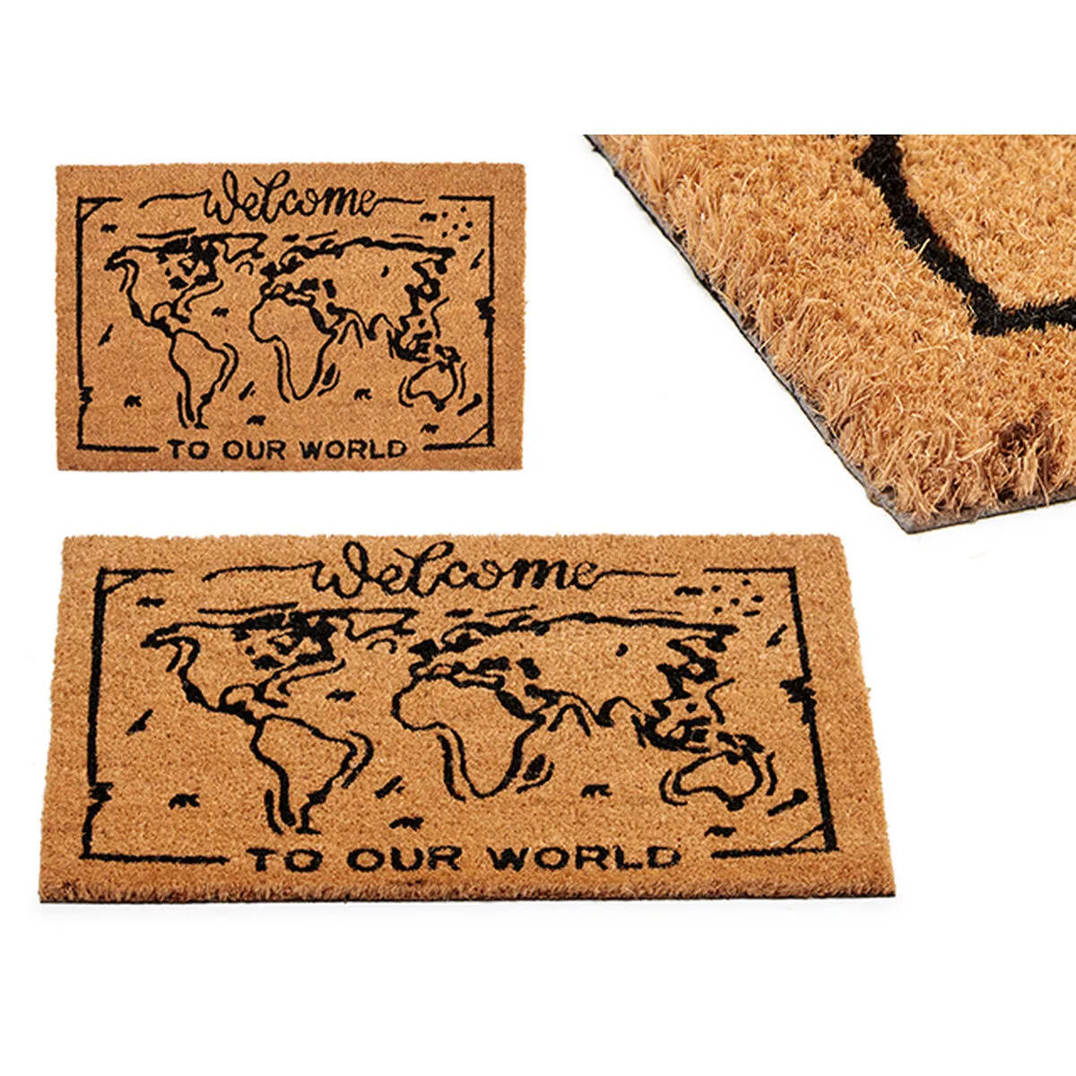Paillasson world imprime pvc fibres de coco 40 x 2 x 60 cm 10 unites s363260285. Notre philosophie : le produit parfait n'existe pas. C'est pourquoi Diaytar en propose des milliers, pour que vous le créiez.