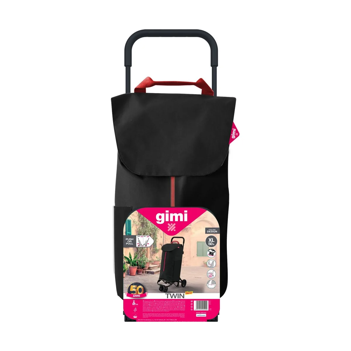 Panier a courses gimi twin urban noir 50 l 39 x 52 x 95 cm s791240257. Plongez dans l'univers Diaytar où chaque produit raconte une histoire.