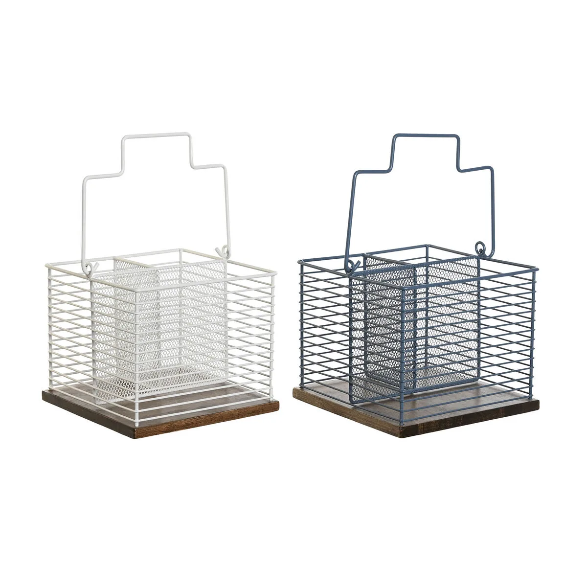 Panier a couverts dkd home decor bleu blanc metal bois d hevea 18 x 18 x 15 cm 2 unites s304484480. Diaytar a fait de la variété son arme secrète : une offre généraliste si vaste que vous y trouverez forcément l'inimaginable