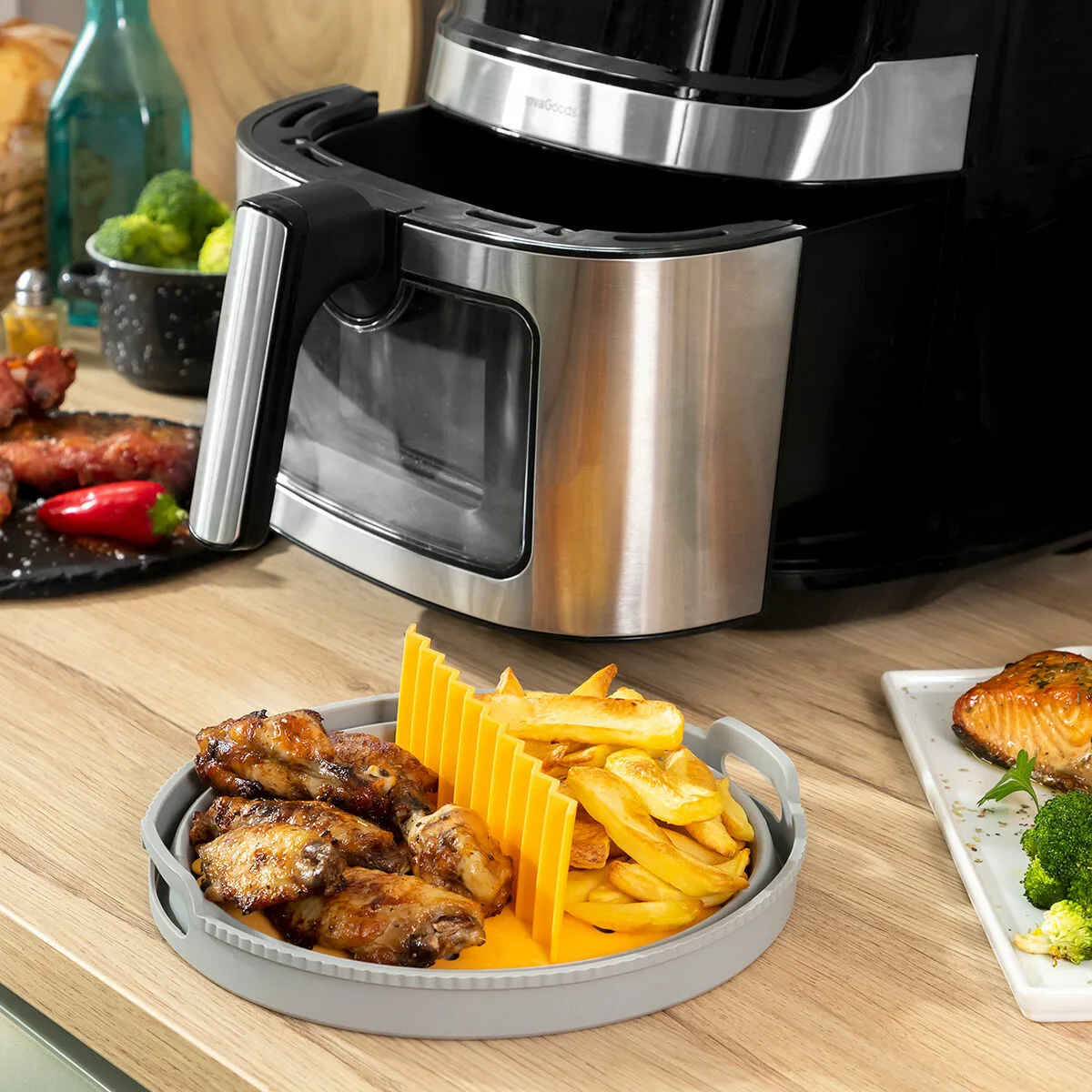 Panier en silicone pliable pour friteuses a air fliynner innovagoods v010378054. Chez Diaytar, nous valorisons autant la fonction que la forme dans chaque produit que nous ajoutons à notre collection