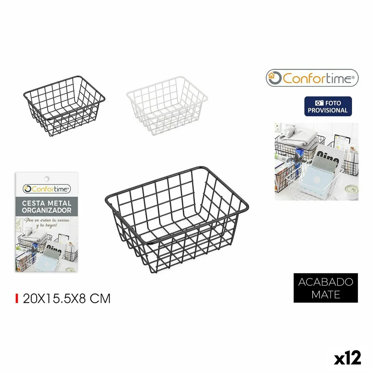 Panier multi usages confortime 20 x 15 5 x 8 cm 12 unites s223093462. La boutique en ligne Diaytar, un terrain de jeu infini pour tous ceux qui aiment découvrir des produits utiles et beaux