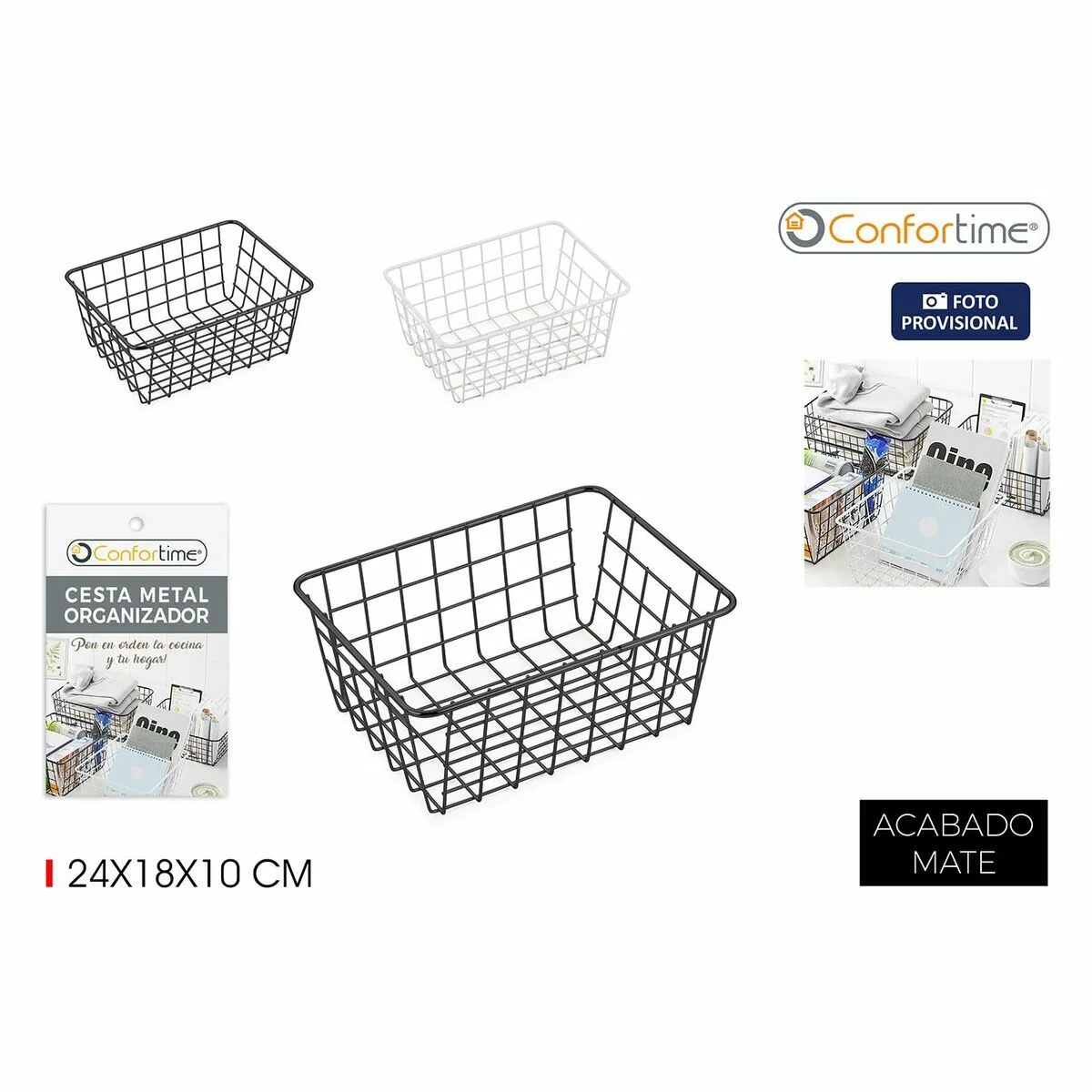 Panier multi usages confortime 24 x 18 x 10 cm 12 unites s223093343. Bienvenue dans l'ère du shopping conscient. Diaytar privilégie des produits avec une éthique et un impact positif.