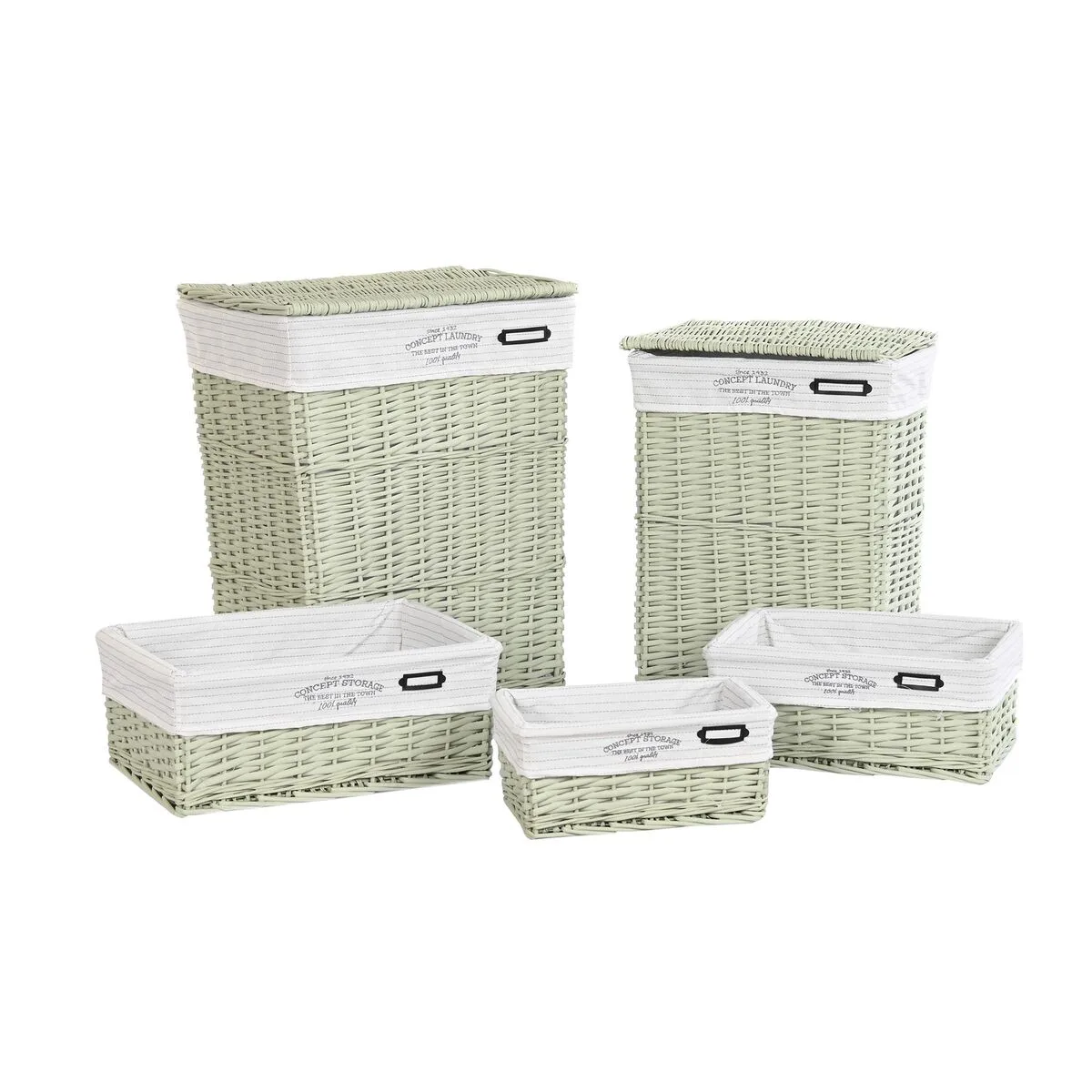 Panier multi usages dkd home decor vert osier 44 x 34 x 56 cm 5 pieces s303921926. Diaytar révolutionne votre façon de faire du shopping en ligne !