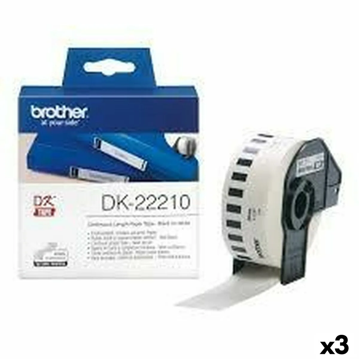 Papier continu pour imprimantes brother dk 22210 blanc 29 mm x 30 48 m noir noir blanc 3 unites s842750625. Diaytar, c'est la vitrine ultime des produits qui comptent vraiment, ceux qui simplifient et embellissent existant.