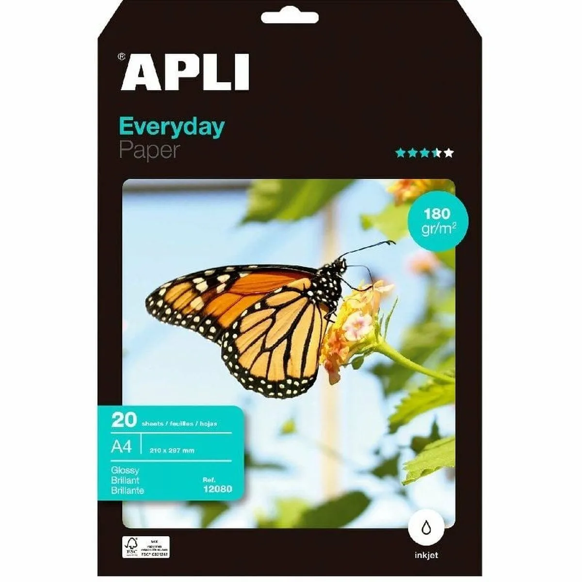 Papier photo glace apli 12080 a4 20 volets 20 unites s990129868. Diaytar est le résultat de milliers d'heures de recherche et développement pour vous offrir une offre généraliste d'exception.